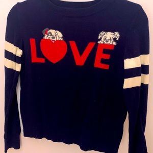 Navy Love sweater